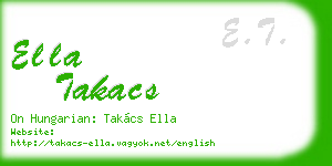 ella takacs business card