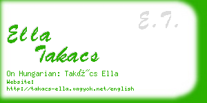 ella takacs business card